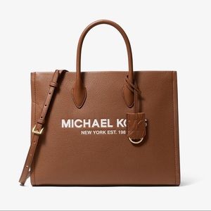 Michael Kors Mirella Medium Pebbled Leather Tote Bag
